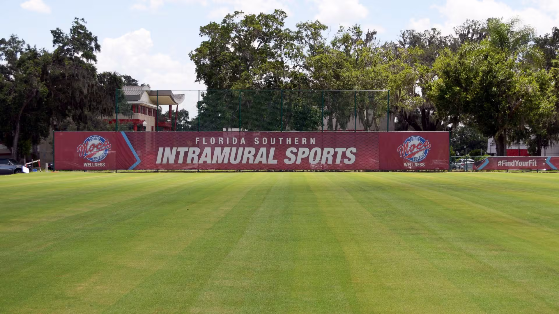 Intramural sign on the field at fsc