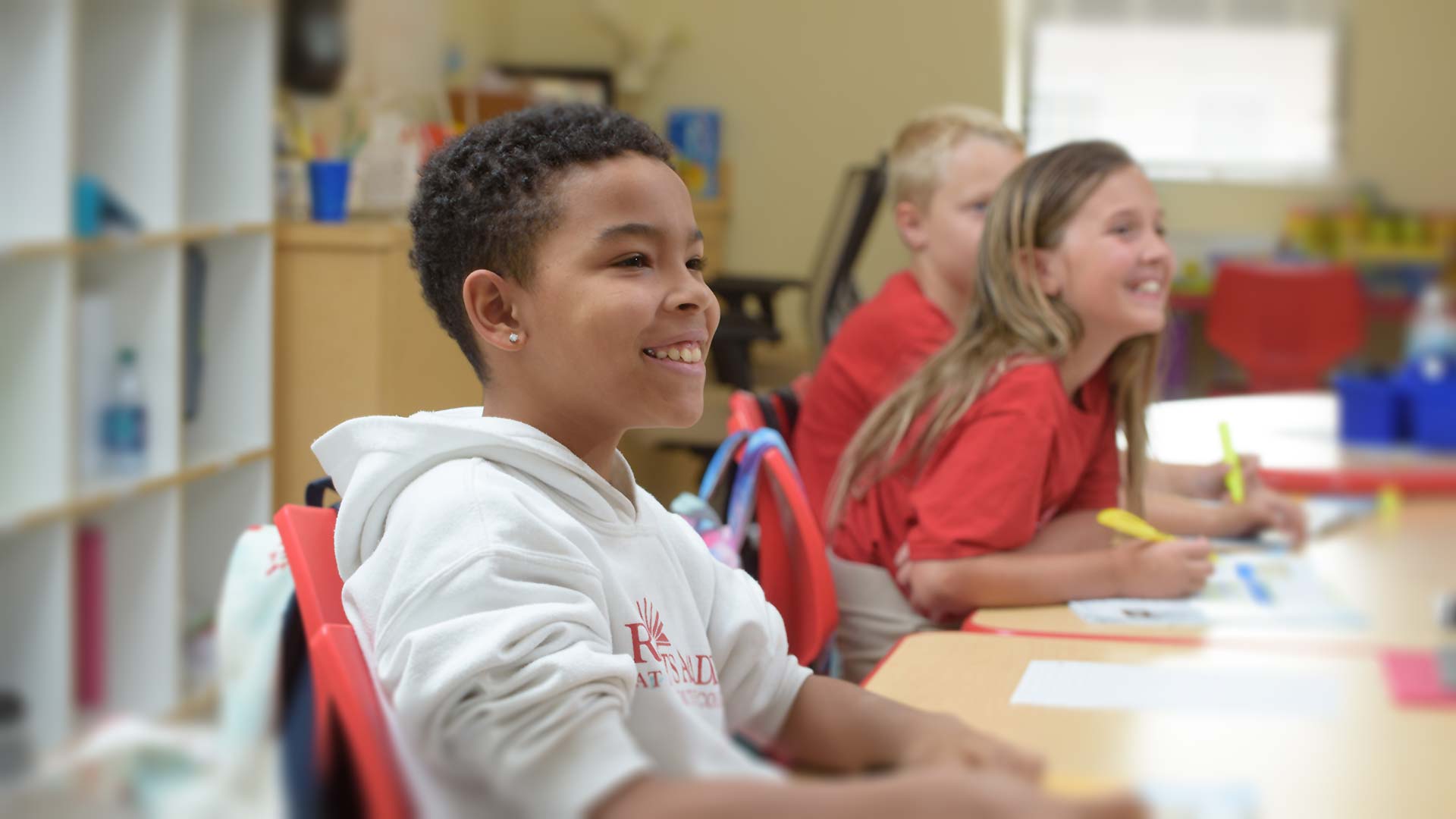 Students smiling