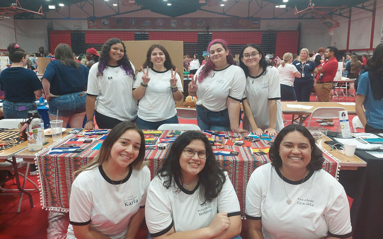 Students celebrating Hispanic Heritage Month