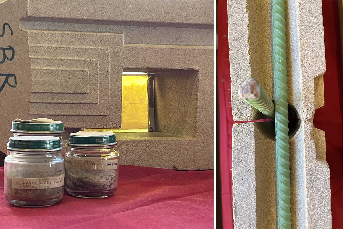 block samples in jars