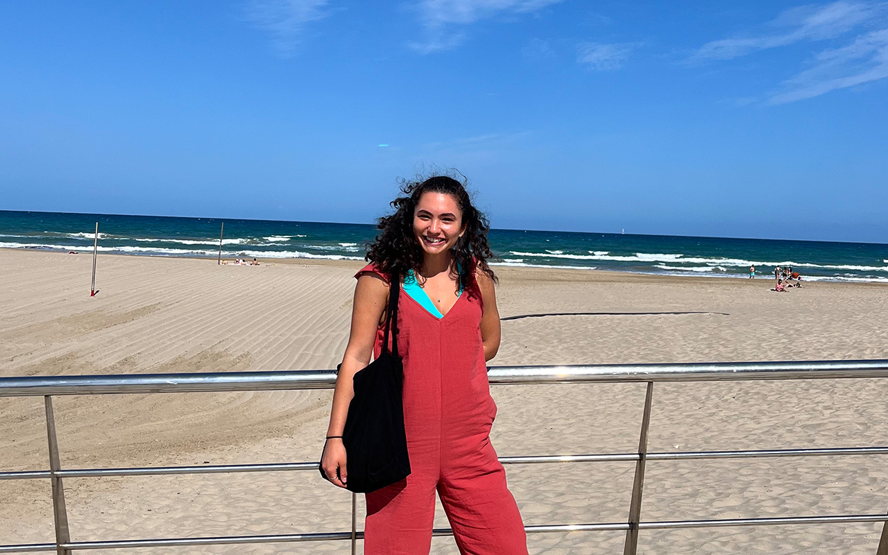Shannen Chacon '25 on the beach in San Juan!
