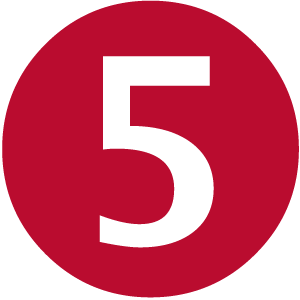 the number "5" in a red circle