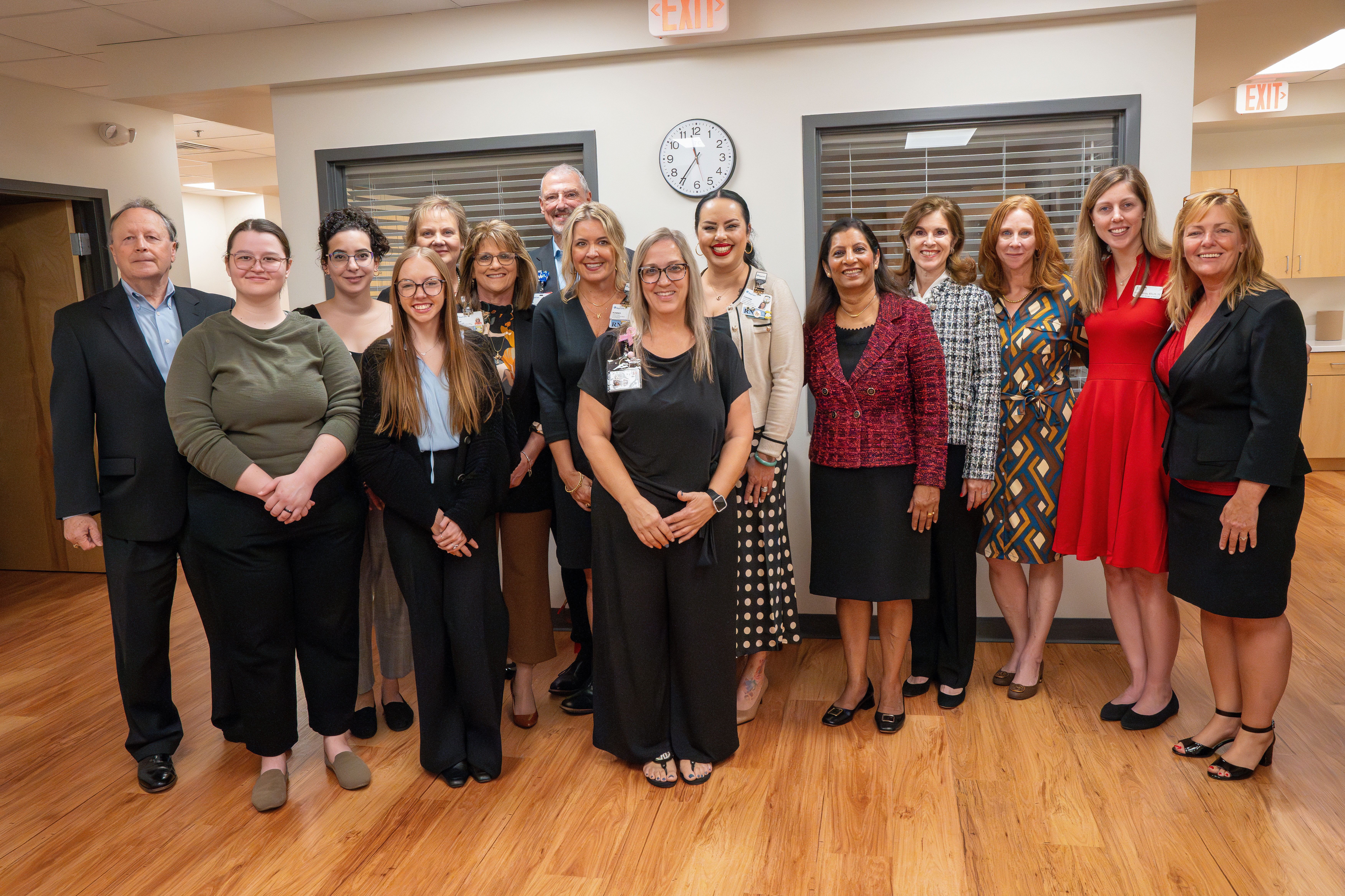 representatives standing in the nursing lobby