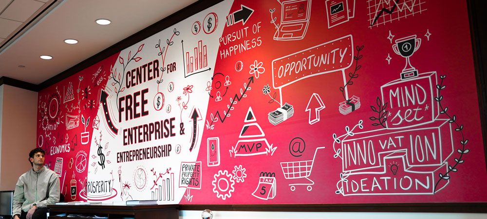 FSC Center for Free Enterprise and Entrepreneurship mural